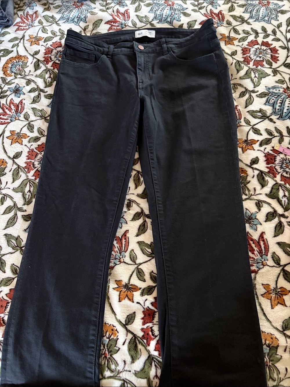 BKE Black slim straight leg